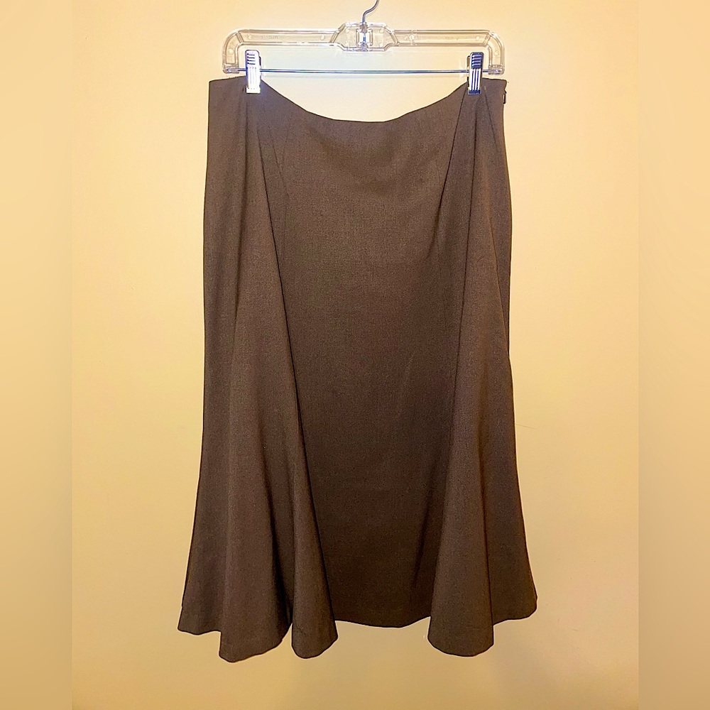 Lauren by Ralph Lauren Brown flared midi skirt